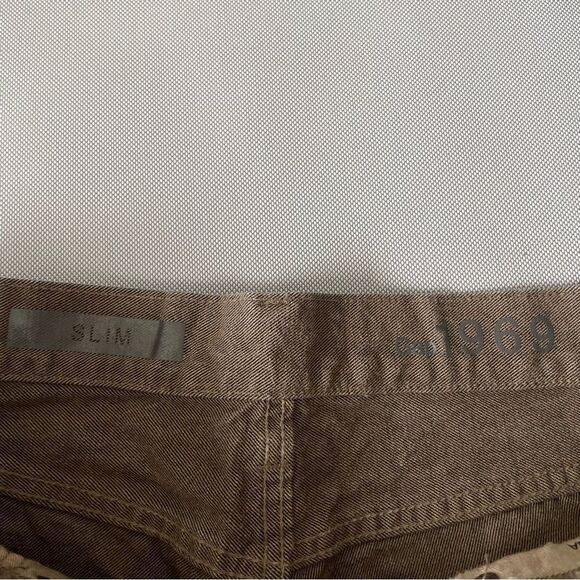 GAP Slim Button Fly Stone Wash Brown Denim Jeans Men’s Size 34x32 - Picture 7 of 9